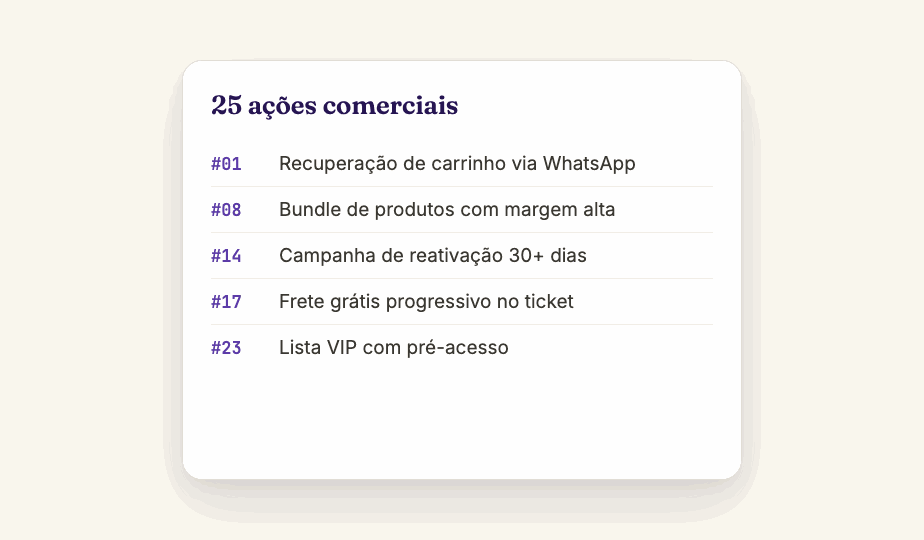 Preview das 25 A&ccedil;&otilde;es Comerciais